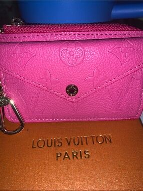 monogram wallet, card holder,purse/bag charm keychain